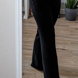 polyester wide leg flare trouser